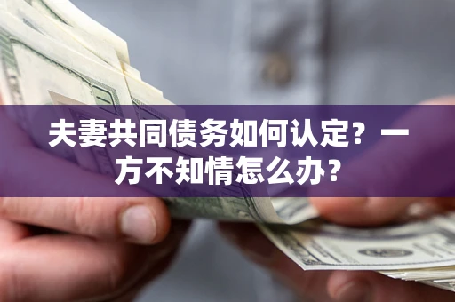 济南夫妻共同债务如何认定？一方不知情怎么办？