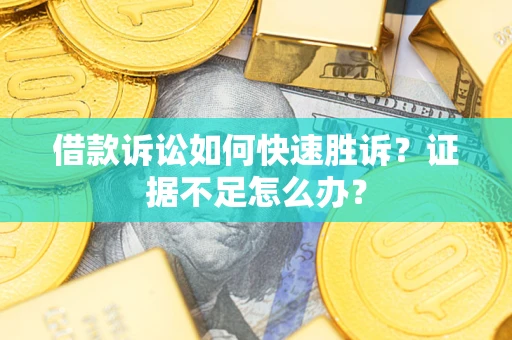 济南借款诉讼如何快速胜诉？证据不足怎么办？