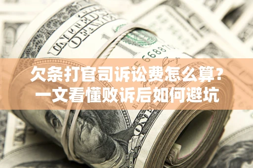 济南欠条打官司诉讼费怎么算？一文看懂败诉后如何避坑