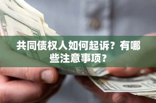 济南共同债权人如何起诉？有哪些注意事项？